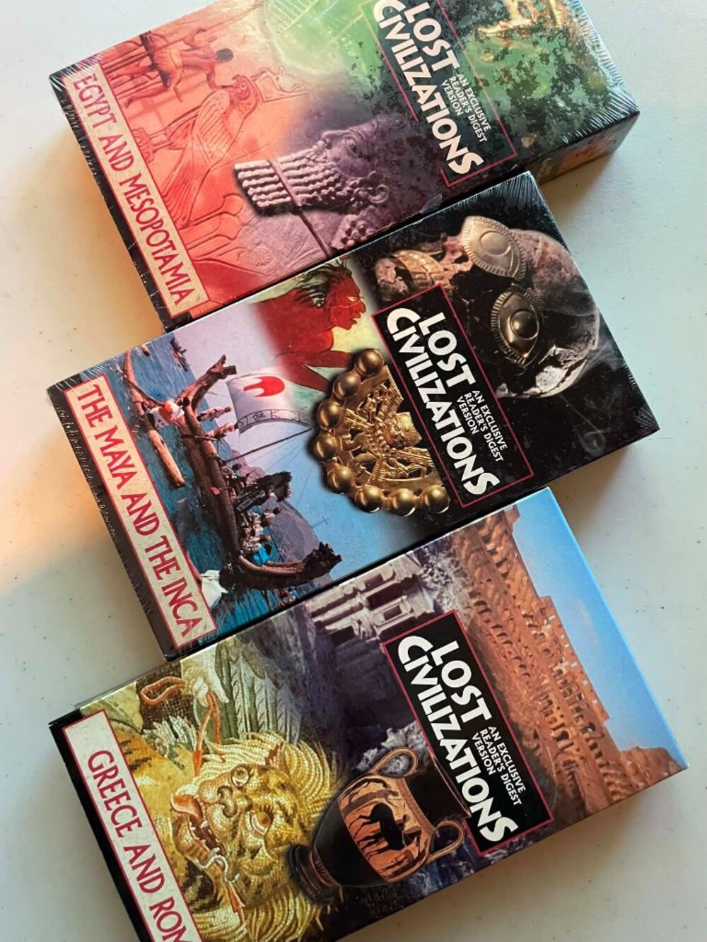 Reader's Digest Lost Civilizations 3 Volume  VHS Documentary Set Egypt Rome Maya